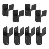 Maxbell 4 Pieces Post Anchor Connector Mending Plate for Furniture Pavilions Pergola 3.8cm