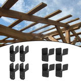 Maxbell 4 Pieces Post Anchor Connector Mending Plate for Furniture Pavilions Pergola 3.8cm
