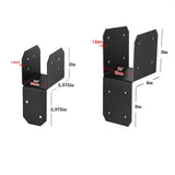 Maxbell 4 Pieces Post Anchor Connector Mending Plate for Furniture Pavilions Pergola 3.8cm