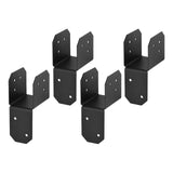 Maxbell 4 Pieces Post Anchor Connector Mending Plate for Furniture Pavilions Pergola 3.8cm