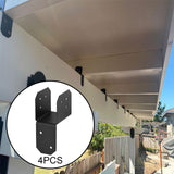 Maxbell 4 Pieces Post Anchor Connector Mending Plate for Furniture Pavilions Pergola 3.8cm