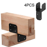 Maxbell 4 Pieces Post Anchor Connector Mending Plate for Furniture Pavilions Pergola 3.8cm