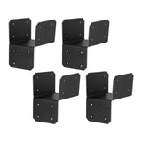 Maxbell 4 Pieces Post Anchor Connector Mending Plate for Furniture Pavilions Pergola 8.9cm