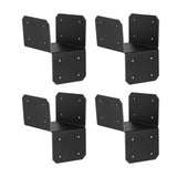 Maxbell 4 Pieces Post Anchor Connector Mending Plate for Furniture Pavilions Pergola 8.9cm