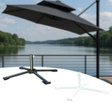 Maxbell Patio Umbrella Stand Foldable Umbrella Holder Base for Backyard Lawn Fishing Black