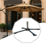 Maxbell Patio Umbrella Stand Foldable Umbrella Holder Base for Backyard Lawn Fishing Black