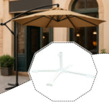Maxbell Patio Umbrella Stand Foldable Umbrella Holder Base for Backyard Lawn Fishing White