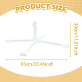 Maxbell Patio Umbrella Stand Foldable Umbrella Holder Base for Backyard Lawn Fishing White