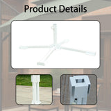 Maxbell Patio Umbrella Stand Foldable Umbrella Holder Base for Backyard Lawn Fishing White