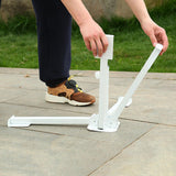 Maxbell Patio Umbrella Stand Foldable Umbrella Holder Base for Backyard Lawn Fishing White