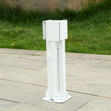 Maxbell Patio Umbrella Stand Foldable Umbrella Holder Base for Backyard Lawn Fishing White