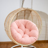 Maxbell Hanging Egg Chair Cushion Round Soft Floor Pillow for Living Room Home Porch Light Pink
