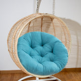 Maxbell Hanging Egg Chair Cushion Round Soft Floor Pillow for Living Room Home Porch Lake Blue