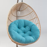 Maxbell Hanging Egg Chair Cushion Round Soft Floor Pillow for Living Room Home Porch Lake Blue