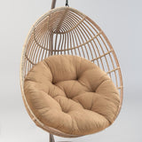 Maxbell Hanging Egg Chair Cushion Round Soft Floor Pillow for Living Room Home Porch Brown