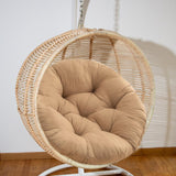 Maxbell Hanging Egg Chair Cushion Round Soft Floor Pillow for Living Room Home Porch Brown