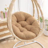 Maxbell Hanging Egg Chair Cushion Round Soft Floor Pillow for Living Room Home Porch Brown