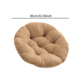 Maxbell Hanging Egg Chair Cushion Round Soft Floor Pillow for Living Room Home Porch Brown