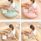 Maxbell Hanging Egg Chair Cushion Round Soft Floor Pillow for Living Room Home Porch Beige