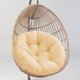 Maxbell Hanging Egg Chair Cushion Round Soft Floor Pillow for Living Room Home Porch Beige