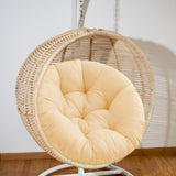 Maxbell Hanging Egg Chair Cushion Round Soft Floor Pillow for Living Room Home Porch Beige