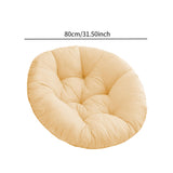 Maxbell Hanging Egg Chair Cushion Round Soft Floor Pillow for Living Room Home Porch Beige