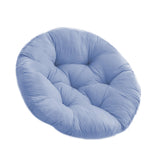 Maxbell Hanging Egg Chair Cushion Round Soft Floor Pillow for Living Room Home Porch Blue