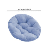 Maxbell Hanging Egg Chair Cushion Round Soft Floor Pillow for Living Room Home Porch Blue