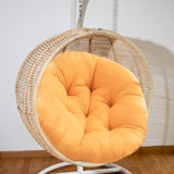 Maxbell Hanging Egg Chair Cushion Round Soft Floor Pillow for Living Room Home Porch Yellow