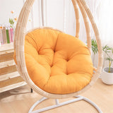 Maxbell Hanging Egg Chair Cushion Round Soft Floor Pillow for Living Room Home Porch Yellow