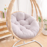 Maxbell Hanging Egg Chair Cushion Round Soft Floor Pillow for Living Room Home Porch Light Gray