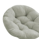 Maxbell Hanging Egg Chair Cushion Round Soft Floor Pillow for Living Room Home Porch Gray