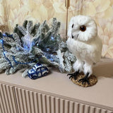Maxbell Owl Statue Decoration Collection Funny Owl Figurine for Home Patio Fireplace Style A