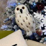 Maxbell Owl Statue Decoration Collection Funny Owl Figurine for Home Patio Fireplace Style B