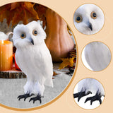 Maxbell Owl Statue Decoration Collection Funny Owl Figurine for Home Patio Fireplace Style C