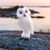 Maxbell Owl Statue Decoration Collection Funny Owl Figurine for Home Patio Fireplace Style C