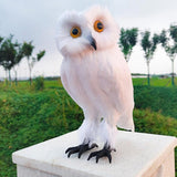 Maxbell Owl Statue Decoration Collection Funny Owl Figurine for Home Patio Fireplace Style C
