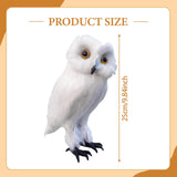 Maxbell Owl Statue Decoration Collection Funny Owl Figurine for Home Patio Fireplace Style D