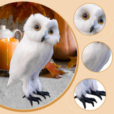 Maxbell Owl Statue Decoration Collection Funny Owl Figurine for Home Patio Fireplace Style D