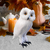 Maxbell Owl Statue Decoration Collection Funny Owl Figurine for Home Patio Fireplace Style D