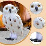 Maxbell Owl Statue Decoration Collection Funny Owl Figurine for Home Patio Fireplace Style E