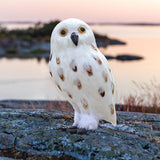 Maxbell Owl Statue Decoration Collection Funny Owl Figurine for Home Patio Fireplace Style E