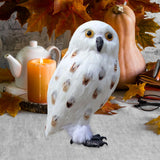 Maxbell Owl Statue Decoration Collection Funny Owl Figurine for Home Patio Fireplace Style F