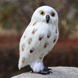 Maxbell Owl Statue Decoration Collection Funny Owl Figurine for Home Patio Fireplace Style F