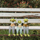 Maxbell 3x Animal Sculptures Desk Housewarming Outdoor Frog Garden Statues Figurines