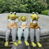Maxbell 3x Animal Sculptures Desk Housewarming Outdoor Frog Garden Statues Figurines