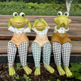 Maxbell 3x Animal Sculptures Desk Housewarming Outdoor Frog Garden Statues Figurines