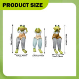 Maxbell 3x Animal Sculptures Desk Housewarming Outdoor Frog Garden Statues Figurines