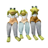 Maxbell 3x Animal Sculptures Desk Housewarming Outdoor Frog Garden Statues Figurines