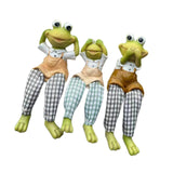 Maxbell 3x Animal Sculptures Desk Housewarming Outdoor Frog Garden Statues Figurines